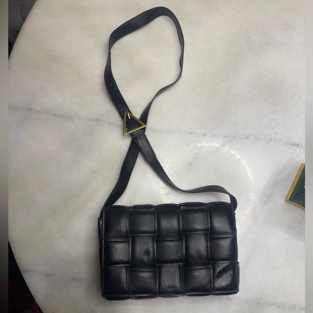 Black Quilted Crossbody Bag